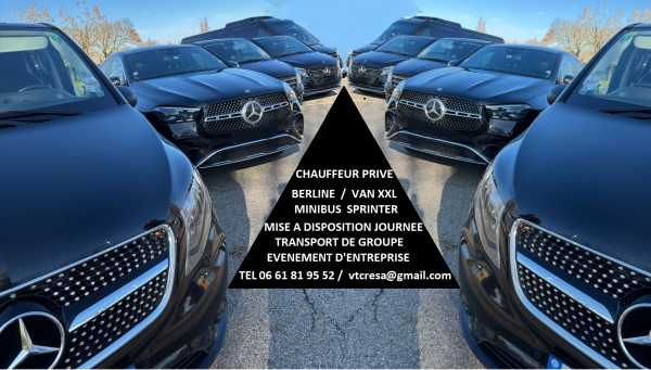 Chauffeur privé à Chambéry Albertville en van et minibus Sprinter